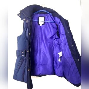 ESPRIT Navy Blue Puffer Vest with Belt (US10